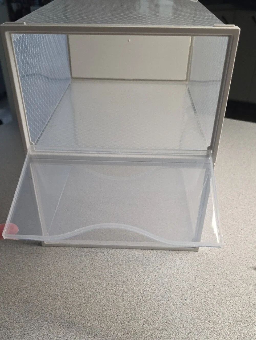 Clear White Stackable Storage Drawers - Home Organization